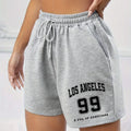 Ladies' Los Angeles 99 California Printed Casual Running Shorts for Sports and Leisure, Loose Fit, Comfortable Fit