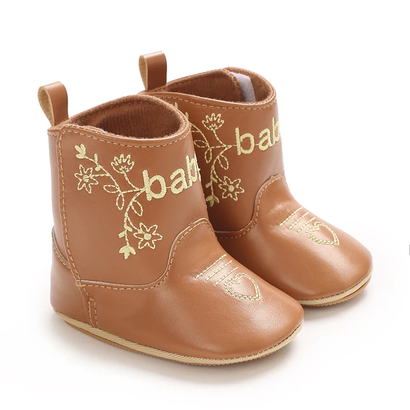 0-18M Infant Baby Autumn Winter Short Boots Soft Cotton Material Rubber Sole Warm Casual Walking Boots