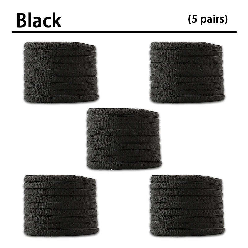 New Half Round High Quality Shoelaces 5mm Width Solid Color Shoelace Sneaker Classic Shoe Laces 1 Pair/3 Pair/5 Pair