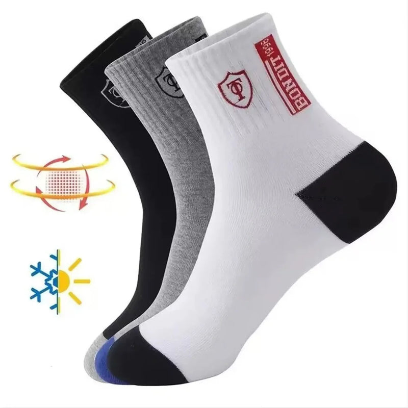 10对 Breathable Cotton Sports Stockings Men Bamboo Fiber | SAMAG