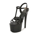 Sky High Platforms High Heels Women Sandals Patent Leather Sandalias De Mujer Verano 2025 Ankle Strap Tacones Sandalias Mujer
