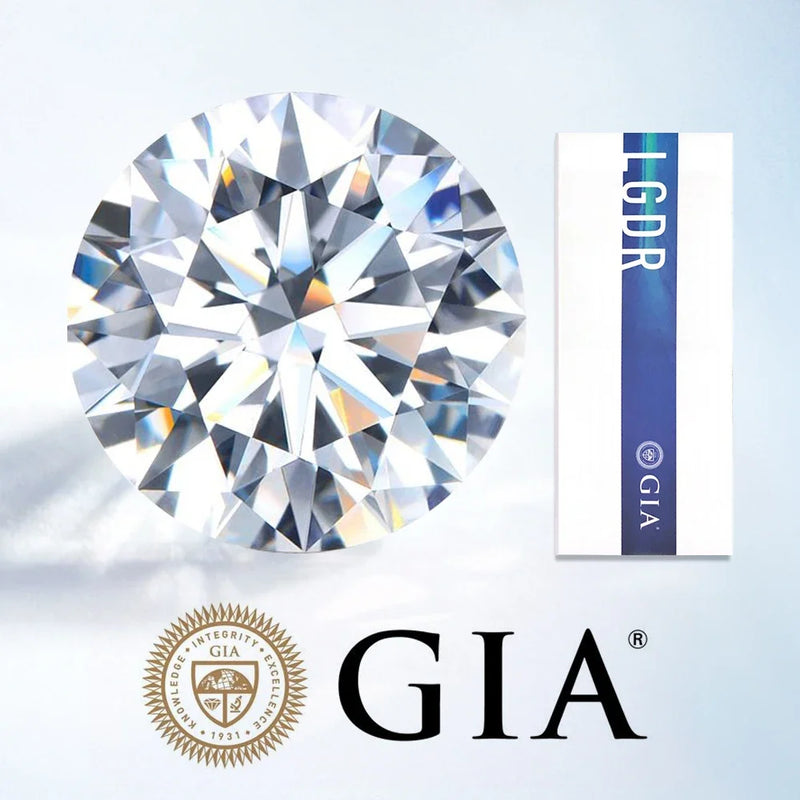 Mishang Jewelry With GIA IGI Certificate Round Lab Grown Diamonds 0.3ct 0.5ct 0.8ct 1ct 1.5ct 2ct 3ct Created Diamond Wholesales