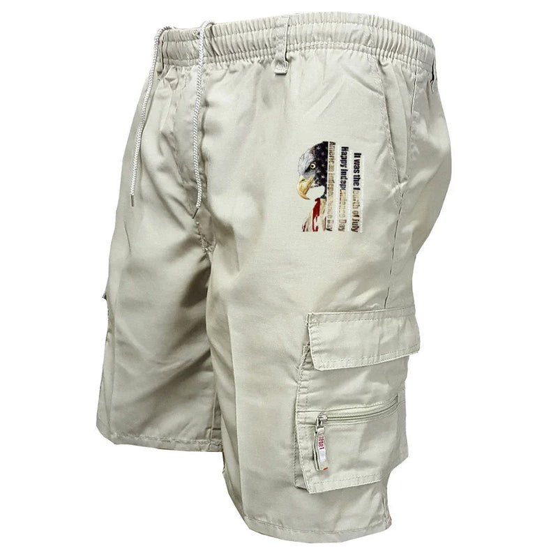 Men's Elastic Waist Cargo Work Shorts Outdoor Leggings | SAMAG