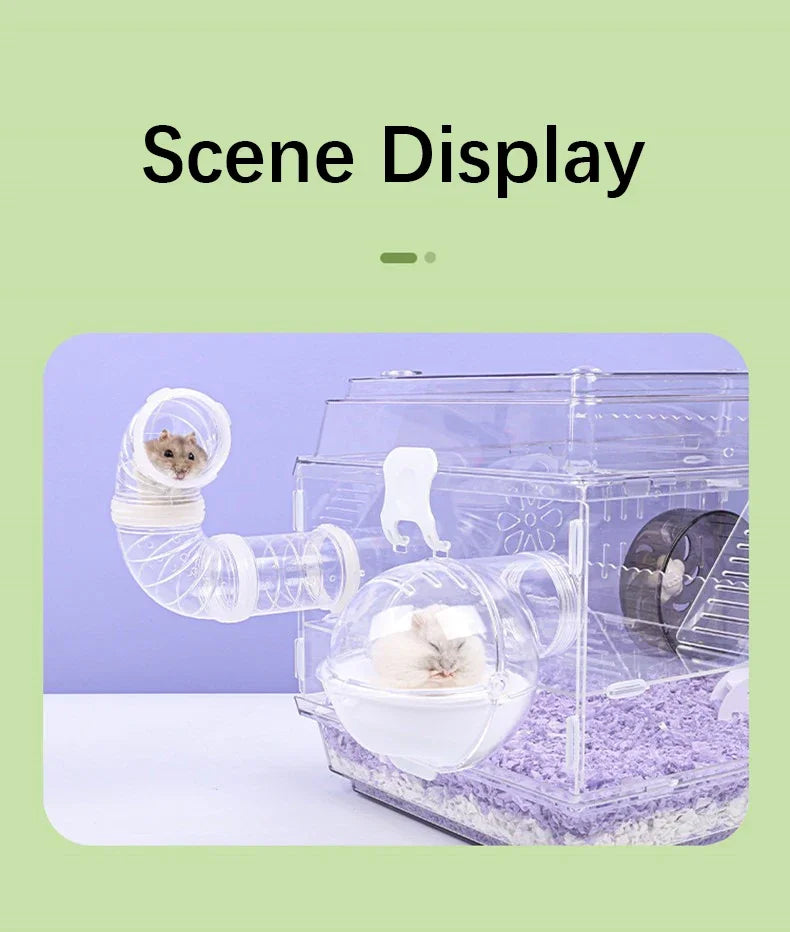 New Hamster Coop External Pipelines Can Be Randomly Spliced DIY Landscape Design Pipes Hamster Cage Modification Movement Tunnel