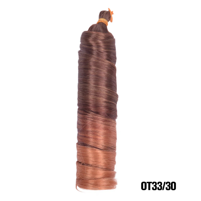 Loose Wave Braiding Hair Extensions 24" Synthetic Spiral Curls Braids Hair Pre Stretched Bouncy Braid French Curls Braiding Hair