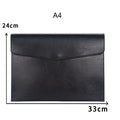 A4 A6 Leather File Folder Business Document Organiser Folder Bag Fashion Briefcase Data Contract Bill File Bag School Office Sup