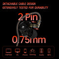 ND LEO HiFi Headphones Dynamic Drive Game Earphone Stereo Bass Earbud DJ Music Cancelling Sport Headsets with Detachable Cable