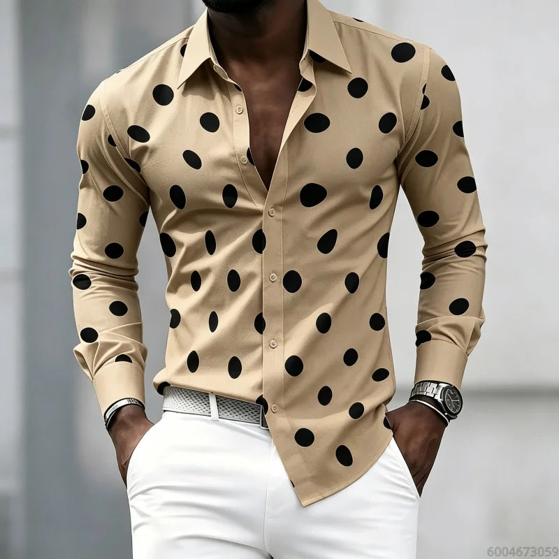Men's shirt with polka dot print, trendy and personalized | SAMAG