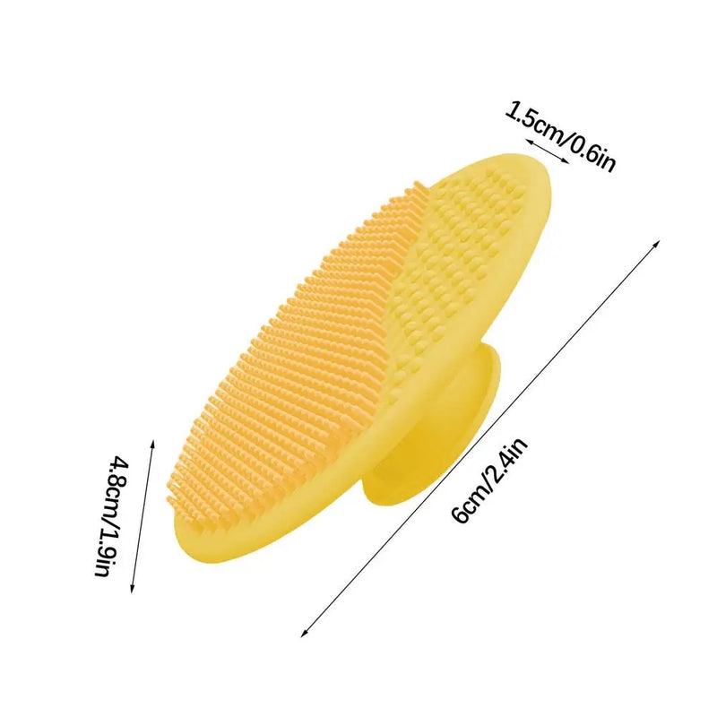 Baby Bath Brush Silicone Baby Hair Scrubber Scalp Massager and Brush Comb Bath Scrubber for Washing Hair and Dry Skin Relief