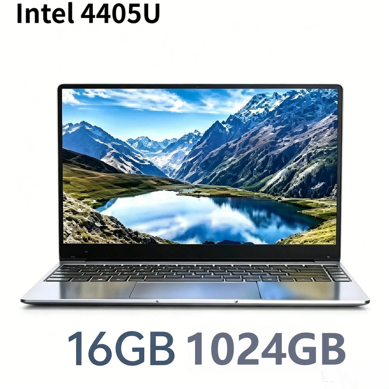 Intel Pentium 4405U 15.6 Inch Ultra Slim Laptop 16GB RAM 2TB SSD Gamer Notebook 1920x1080 Office Gaming Study PC Pro