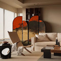 Traditional hand-painted lacquer painting entrance living room folding mobile blocking screen partition