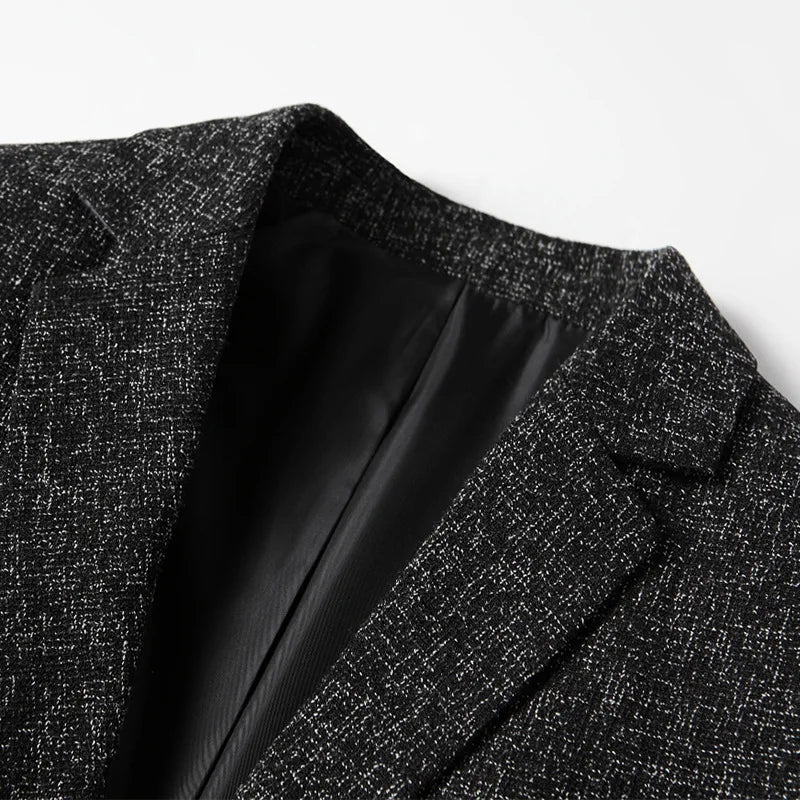 New Autumn Black Men Business Social Suit Jacket, Blue Fashion Blazers, Simple Homme Prom Party Dress Coats.