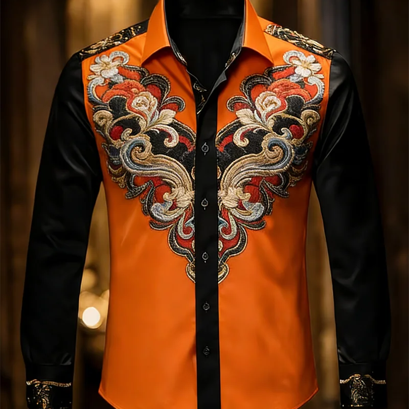 New 11 color men's long sleeved lapel shirt | SAMAG