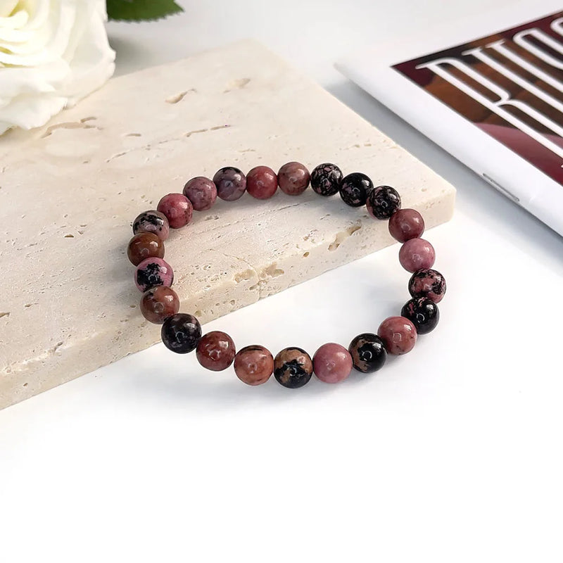 Natural Stone Beads Bracelet For Women Men Agate Crystal Quartzs Aquamarines Jades Jewelry Agates Elastic Bangle Bracelets 6 8mm