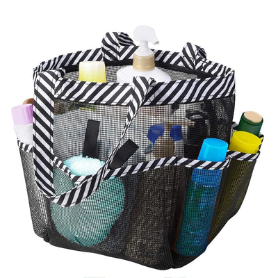 Striped Toiletry Bag Unisex Bathroom Foldable Mesh | SAMAG