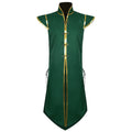 Mens  Medieval Viking Vest Long Vest Renaissance Sleeveless Jacket Knight Surcoat With Buttons Halloween Carnival Party Uniform
