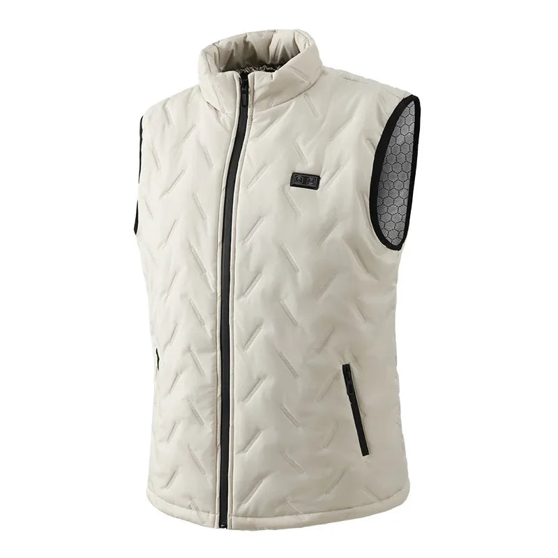 2025 USB intelligent heating vest with 9 heating zones and dual control electric vest for warmth, not including a portable power