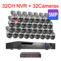 Techage 36CH 5MP 8MP POE PTZ Camera System Smart Ai Human Detected Two-way Audio Color Night 4K H.26S Security Surveillance Kit