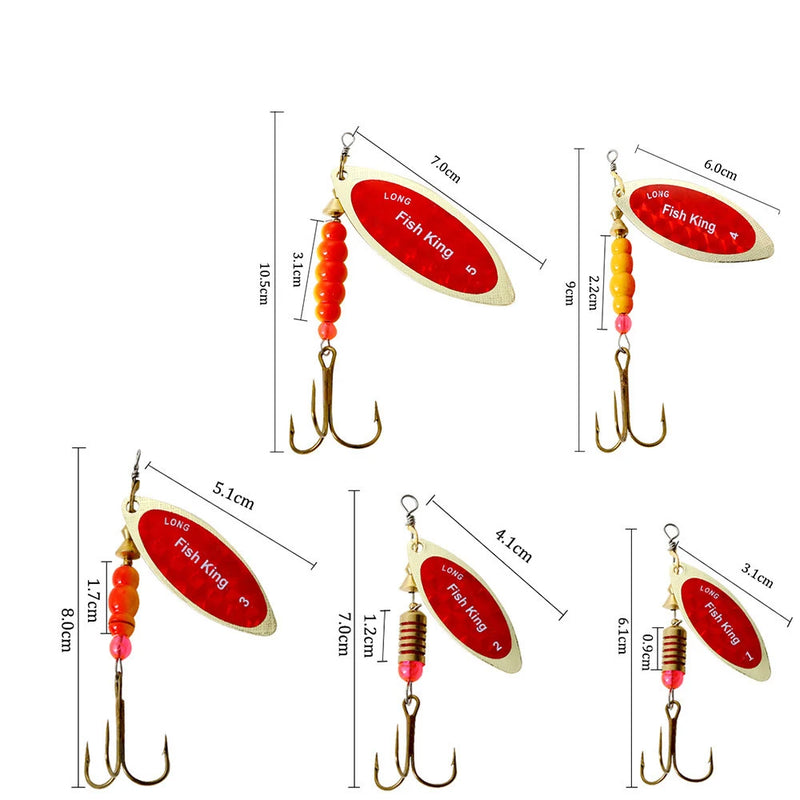 Spinner Lure Bait with Hooks Pesca Wobblers Metal Fishing - View 2 | SAMAG