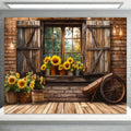 Garden Flower Windows Backdrops Indoor Floral Window Adult Birthday Party Decor Background Photography Studio Supplies Banner