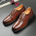 Trendy New Men's Casual Black Brown Lace Up Oxfords Shoes Gentleman Business Flats Dress Homecoming Footwear Zapatos Hombre