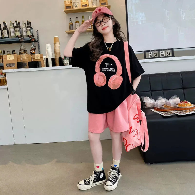 Summer Girls T - Shirts Sets New Kids Short Sleeve - View 5 | SAMAG