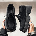 Men's Shoes New Style High-heel Thick-soled Loafers, Durable and Retro Casual Shoes, Everyday Street Trend Sneakers