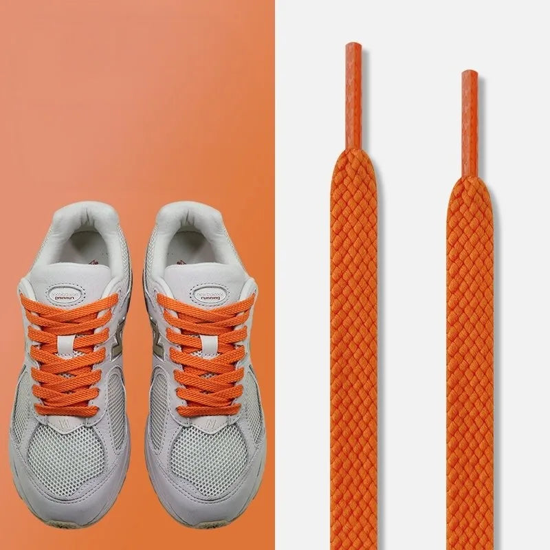 Flat Shoelaces Solid Neutral Color Replacement Shoe Strings Suitable for Sneakers Dad Shoes