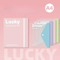 A4 Expanding File Folder with 4 Detachable Inner Pockets 3-Hole Binder for School Office Document Organizer Supplies Stationery