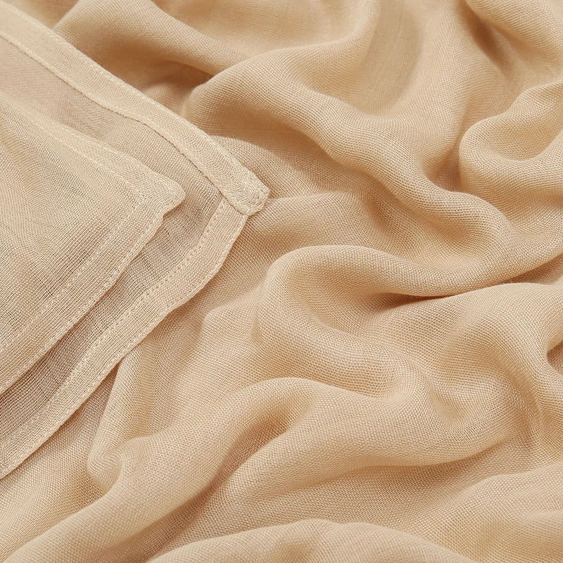 2024 Muslim Modal Rayon Cotton Hijab Shawls For Women Plain Scarf Big Size Headscarf Islamic Turban Headband 190*85cm