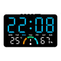 Digital Clock With Wide Screen Wall-mounted And Multi-function Desk Alarm Clock, With Date, Alarm, Thermometer, Hygrometer Clock