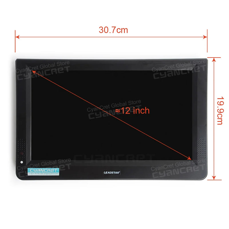 LEADSTAR D12 12 inch HD Portable TV DVB-T2 ATSC ISDB-T tdt DTT Digital and Analog mini small Car Television Support USB MP4 AC3