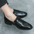 Men's Dress Loafers With Tassels Decor, Fashionable Shoes
