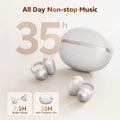 QCY CT06 Clip On Earbuds Crossky C50 Open Ear Wireless Bluetooth 6.0 Headphones with 4 Mic 35H Earbuds Comfortable for Running