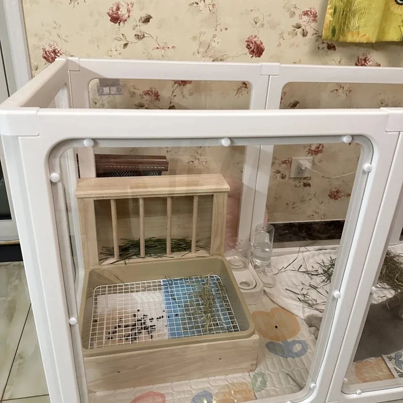 Acrylic Resin Dog Fence Nest House Rabbit Large Small Dog Cage for Pet Pens Indoor