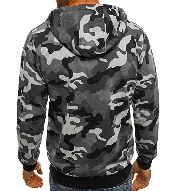 2026 New Mens Sweatshirt Casual Camouflage Hooded Coat for Spring Autumn Male Streetwear Hoodies Cardigan Sportswear MY766