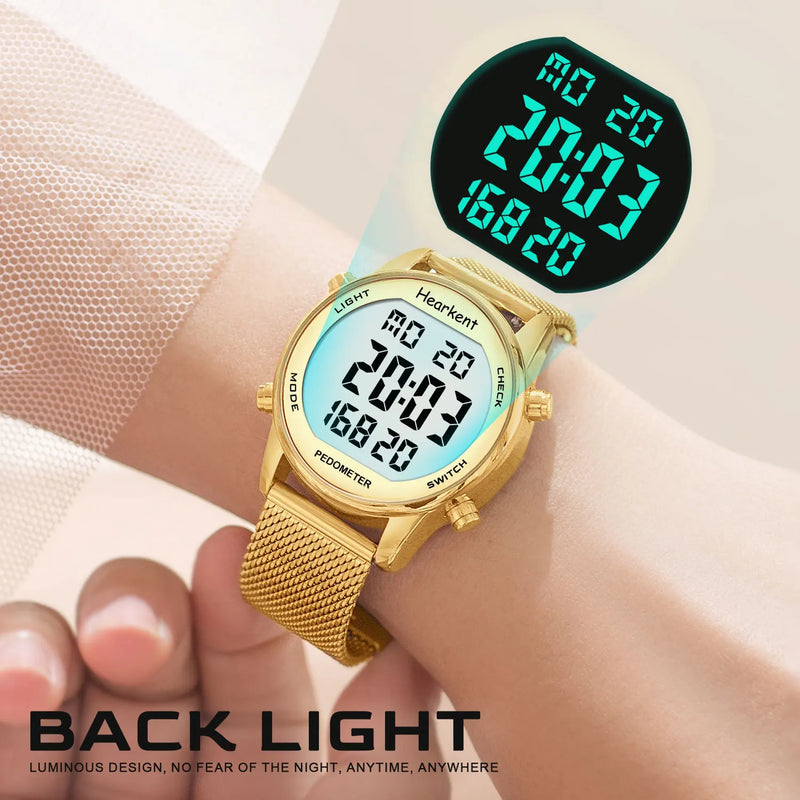 Hearkent Pedometer Watches Sport Step Counter Women's Digital Calories Mile Tracker Waterproof 30M for - Visuel 5 | SAMAG