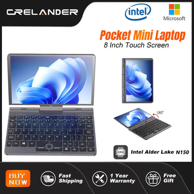 CRELANDER P8 8 Inch Mini Laptop Touchscreen Rotating 360 | SAMAG