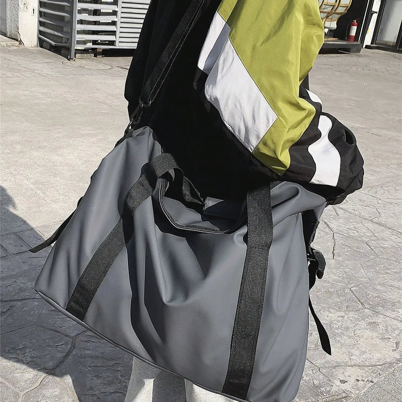 Handheld travel bag, large capacity sports and fitness bag, lightweight storage luggage bag, one shoulder crossbody travel bag
