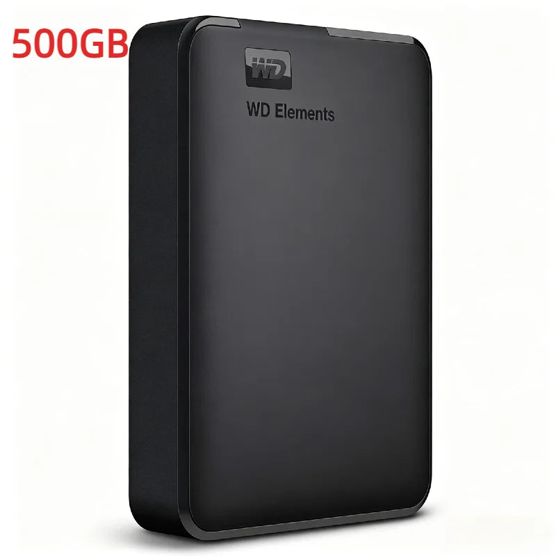 Western Digital WD Elements 1TB 2TB External Hard Disk SSD  4TB USB 3.0 Portable External Hard Drive SSD for Laptop PC Desktop