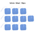 10Pcs 2mm Plug Non-woven Fabric Reusable Self Adhesive Electrode Pads Conductive Gel Pad Body Digital  Massager