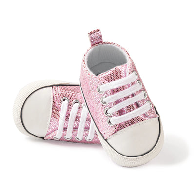Newborn Baby Shoes Classic Sequins Canvas Cotton | SAMAG