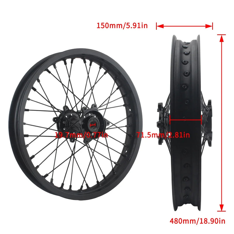 For Surron Ultra Bee Rear And Front Wheel Set 21×1.6 And 18×2.15 Aluminum Motocross Accessories Electric Bike Enduro