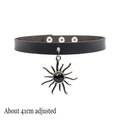 Woman Black Punk Choker Collar Necklace Sexy PU Leather Heart Lock Key Spike Chocker Gothic Cosplay Accessories Party Jewelry