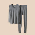 100% Pure Cotton Thermal Underwear Sets Autumn Winter Men's Solid O-neck Tops+Pants Underwear Two Piece Sets Men Long Johns Sets