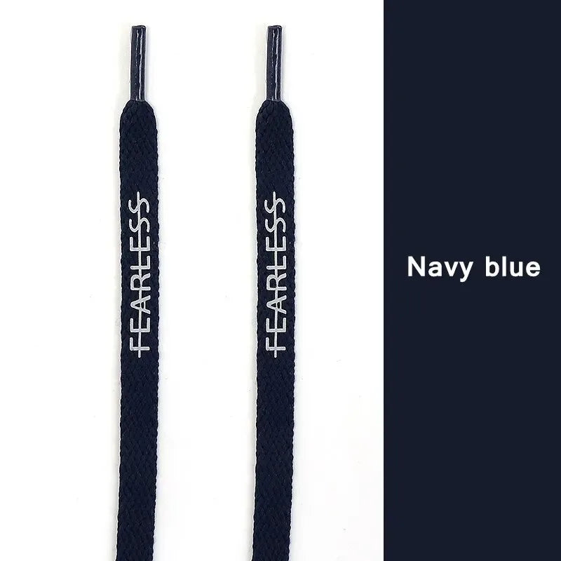 Rubber Band Classic Shoe Laces Reflective Letter Printing Flat Shoelaces for Sneakers Fashion Sports Strings Casual Accessories