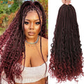 Goddess Bohemian Box Braids Crochet Hair Pre looped 18 14 Inch Boho Box Braids Soft Synthetic Braiding Hair for Black Women Kids
