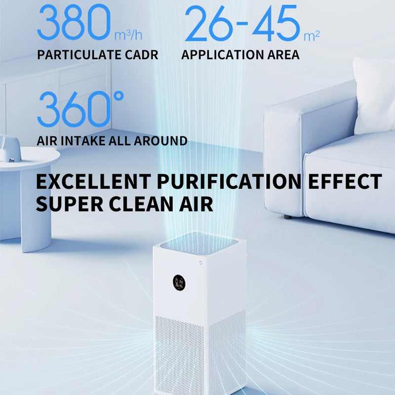 Xiaomi Home Pure Air Purifier 4 Lite Office Indoor Use Antibacterial Formaldehyde Removal Fog Purifier Household Appliances