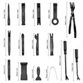 Hand-held Disassembly Tools Car Trim Removal Tool Panel Door Audio Trim Removal Kit Auto Clip Pliers Fastener Remover Set