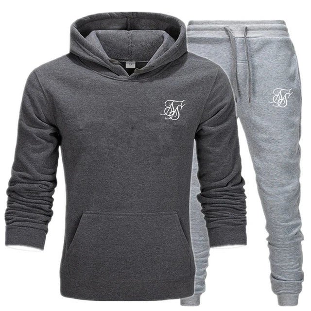 Sik silk Men Sets Fashion Autumn Spring Sporting Suit Sweatshirt Sweatpants Clothing 2 Pieces Slim - View 16 | SAMAG